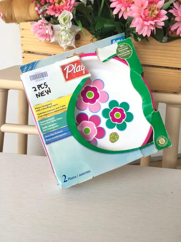 Plates flowers จานลายดอกไม้สำหรับเด็ก