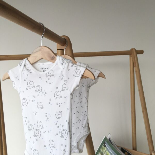 Elephants & Star Body suit ชุดบอดี้สูทขาสั้นลายช้างและดวงดาว