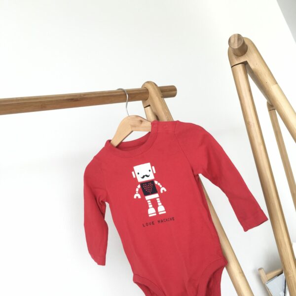 Baby Print Body suit ชุดบอดี้สูทลายหุ่นยนต์