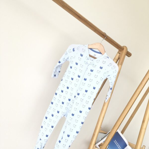 Baby First Favorite Print Footed One-Piece ชุดนอนแขนยาวลายน้องหมี