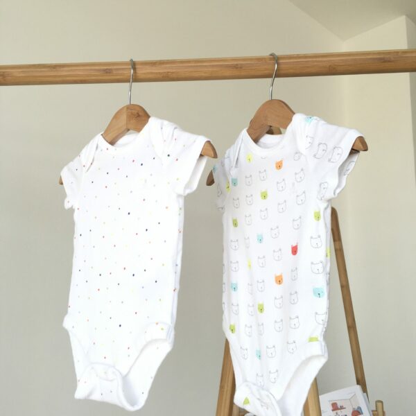 Point and bear Body suit ชุดบอดี้สูทขาสั้นลายจุดและหมี