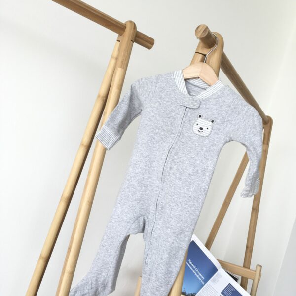 2-Way Zip Cotton Sleep & Play ชุดนอนลายน้องหมี