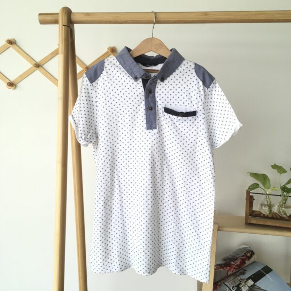 Short white shirt เสื้อเชิ้ตแขนสั้นสีขาว