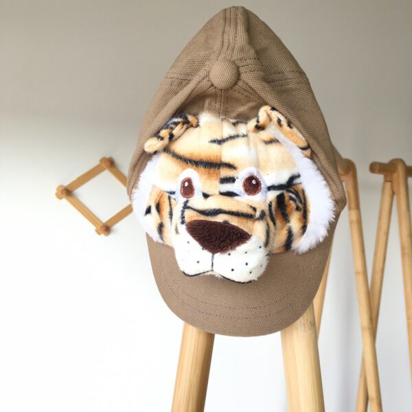 Children’s Baseball Cap with White Tiger design หมวกเบสบอลเด็กลายเสือ