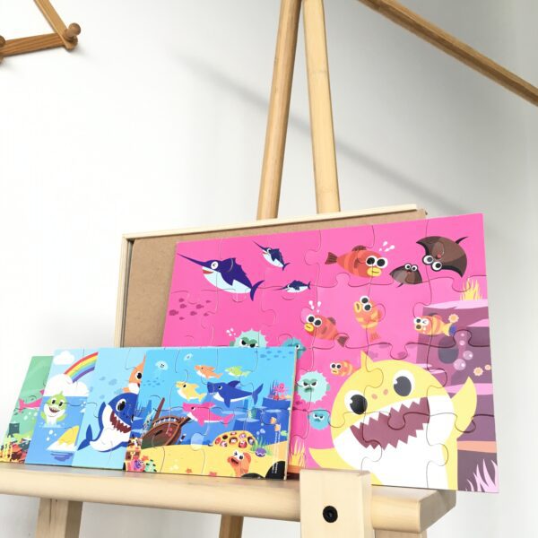 ิBaby Shark Woden Puzzle 5 pk จิ๊กซอว์ 5 ชิ้น