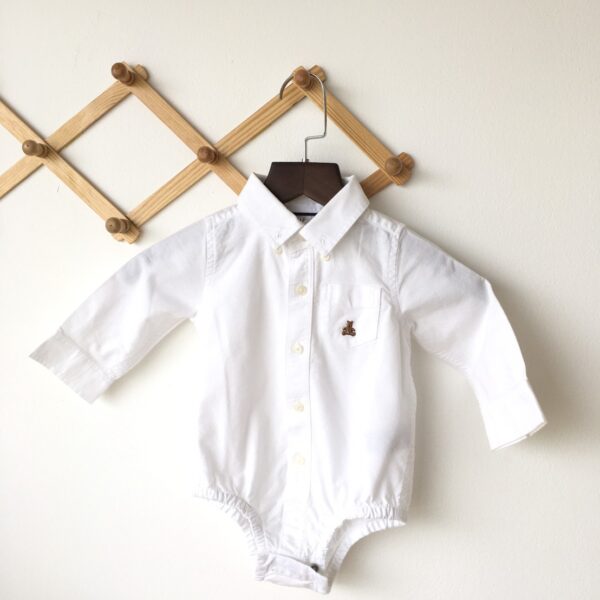 White Body Suit บอดี้สูทแขนยาวสีขาว