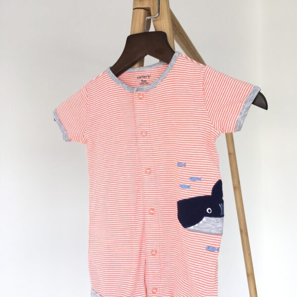 Baby Romper (Fish&Shark) บอดี้สูทรูปปลาฉลามลายขวาง