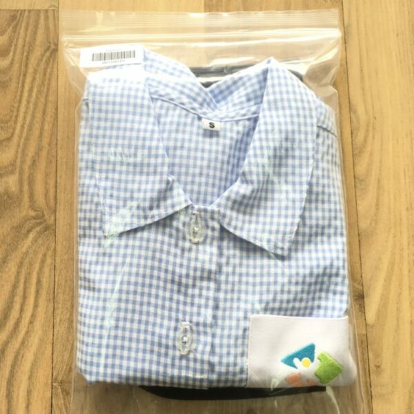 Kids Academy ชุดเซ็ตเสื้อเชิ้ตแขนสั้นลายตารางและกางเกงขาสั้นสีกรม