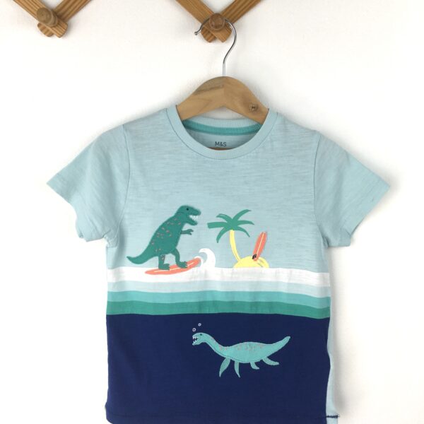 T-Shirt Dinosaur Playing In Water เสื้อยืดลายไดโนเสาร์เล่นน้ำ