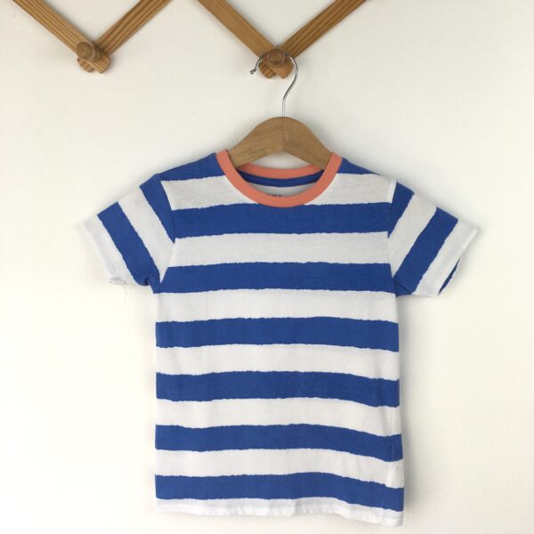 T-Shirt Blue White เสื้อยืดแขนสั้น