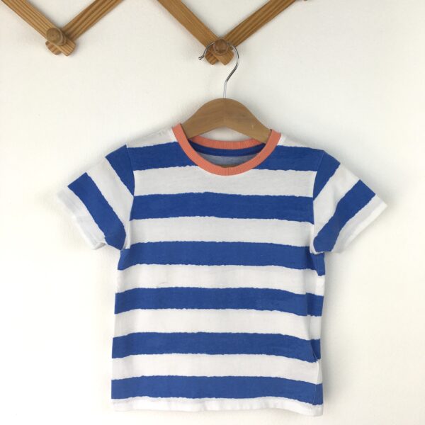 T-Shirt Blue White เสื้อยืดแขนสั้น